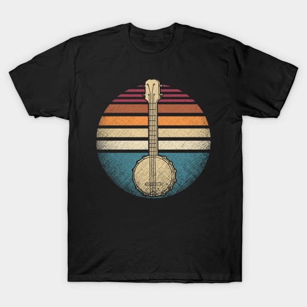 Banjo Player Retro T-Shirt by Cooldruck